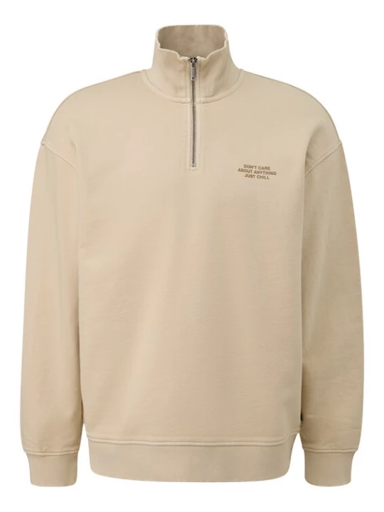 Foto van product QS Sweatvest beige / bruin