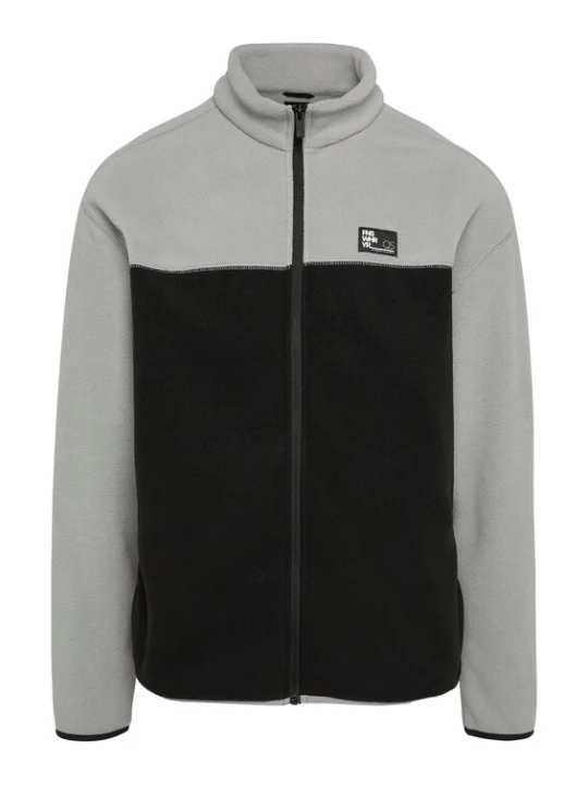 Foto van product QS Sweatvest lichtgrijs / zwart