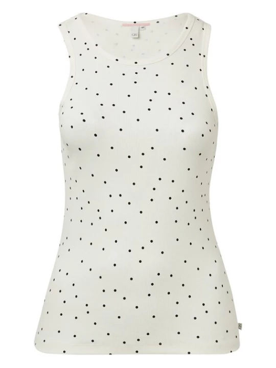 Foto van product QS Top ecru / zwart