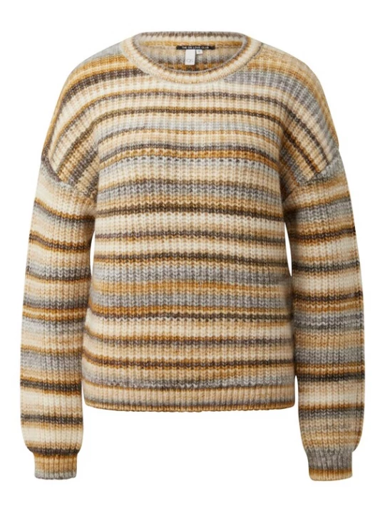 Foto van product QS Trui beige / bruin / geel