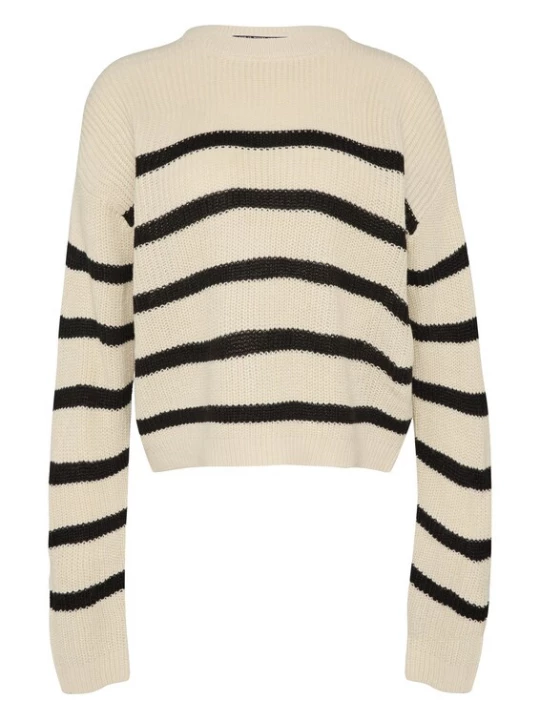 Foto van product QS Trui beige / zwart