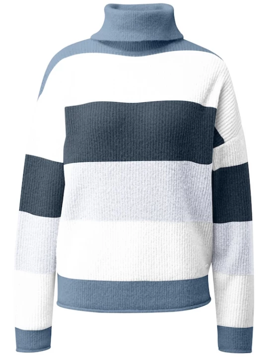 Foto van product QS Trui blauw / pastelblauw / donkerblauw / wit