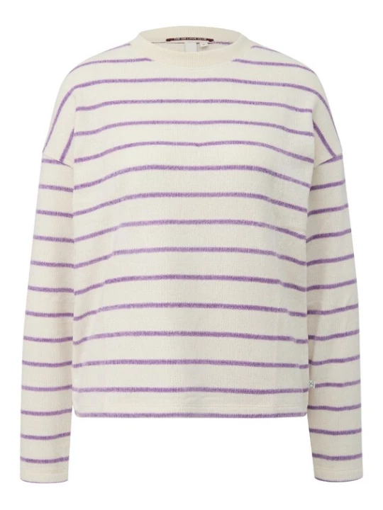 Foto van product QS Trui crème / lavendel