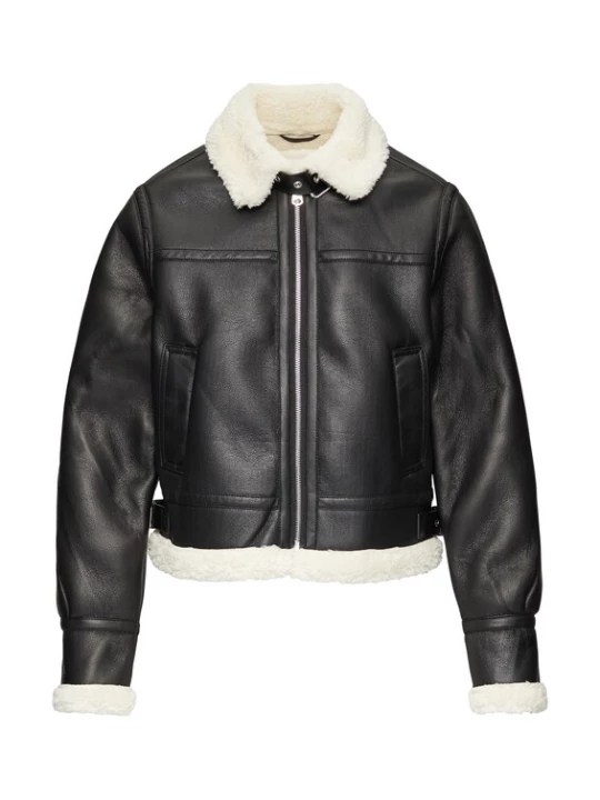 Foto van product QS Winterjas zwart / wit