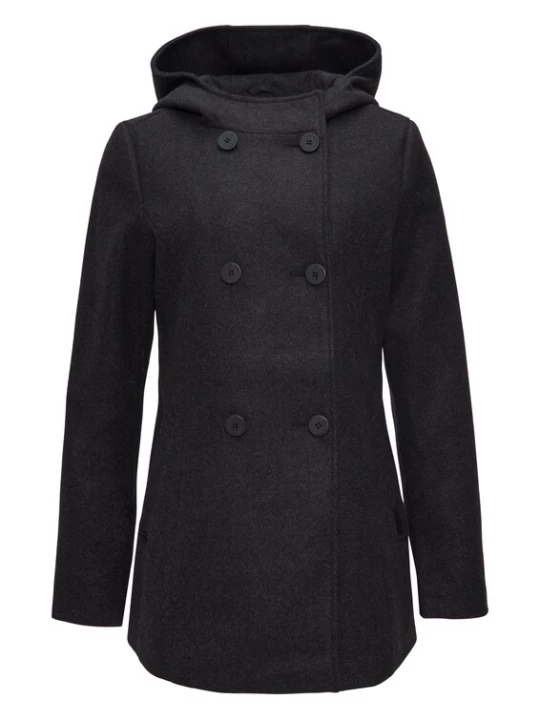 Foto van product QS Wintermantel zwart gemêleerd