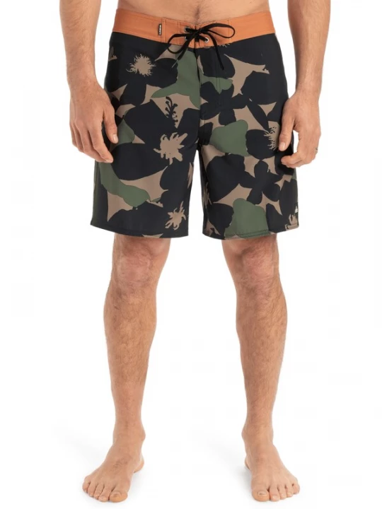 Foto van product QUIKSILVER Boardshorts 'Surfsilk Straight Leg 18' grijs / groen / zwart