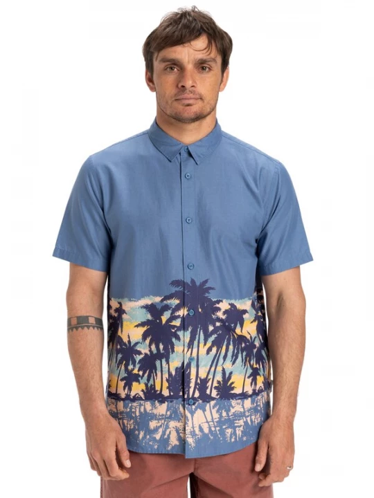 Foto van product QUIKSILVER Overhemd 'Apero Classic Engineered' blauw / oranje