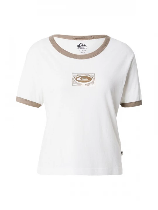 Foto van product QUIKSILVER Shirt 'RINGERTEESCREEN' bruin / wit