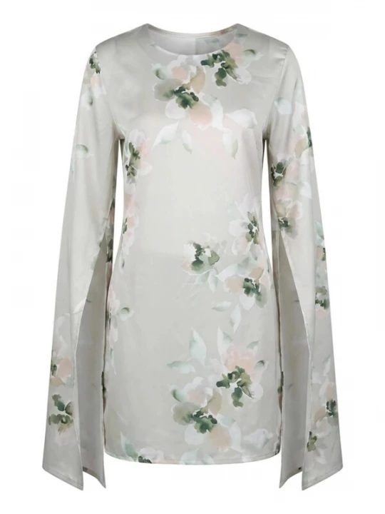 Foto van product Radwa Blouse 'RADWA Floral-Print Top' donkergrijs