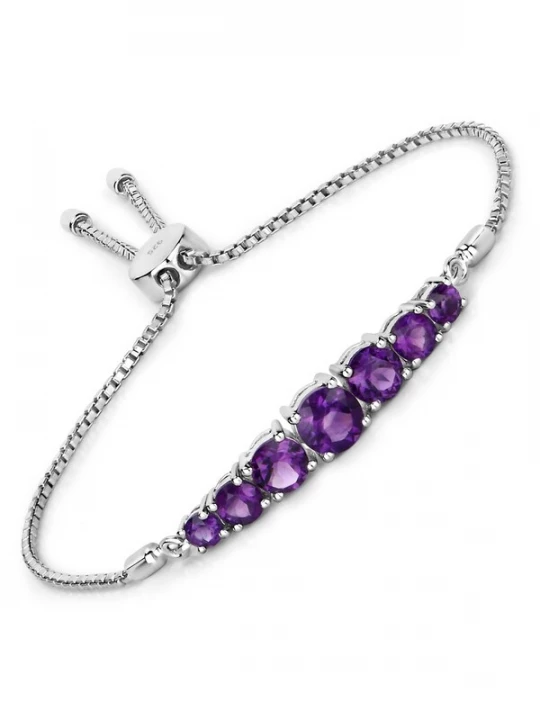 Foto van product Rafaela Donata Armband donkerlila / zilver