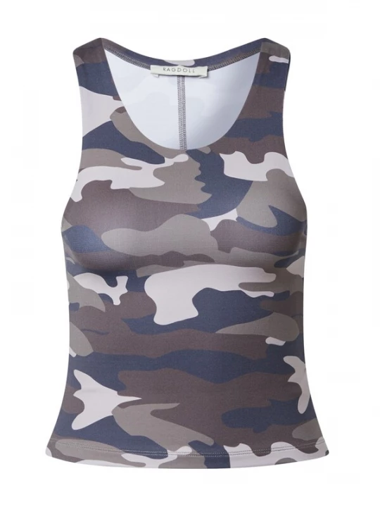 Foto van product Ragdoll LA Top navy / donkerbruin / lichtgrijs / donkergrijs