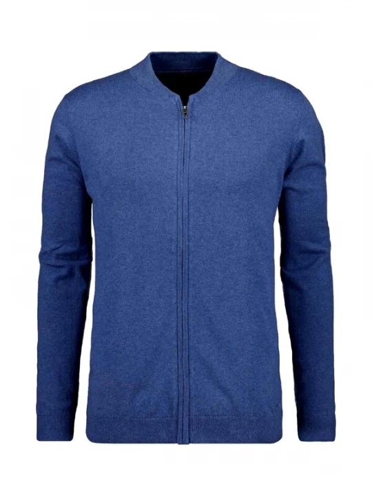 Foto van product Ragman Gebreid vest 'Baseball' blauw