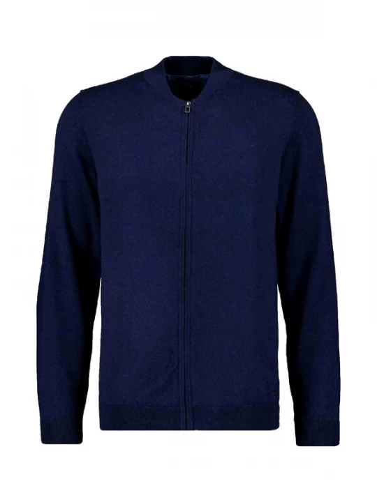 Foto van product Ragman Gebreid vest 'Baseball' donkerblauw