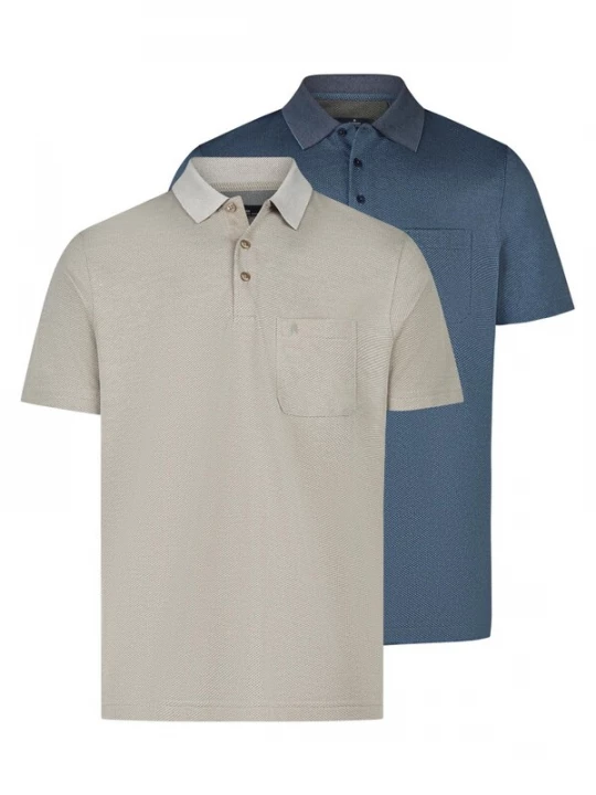 Foto van product Ragman Shirt 'Basic' beige gemêleerd
