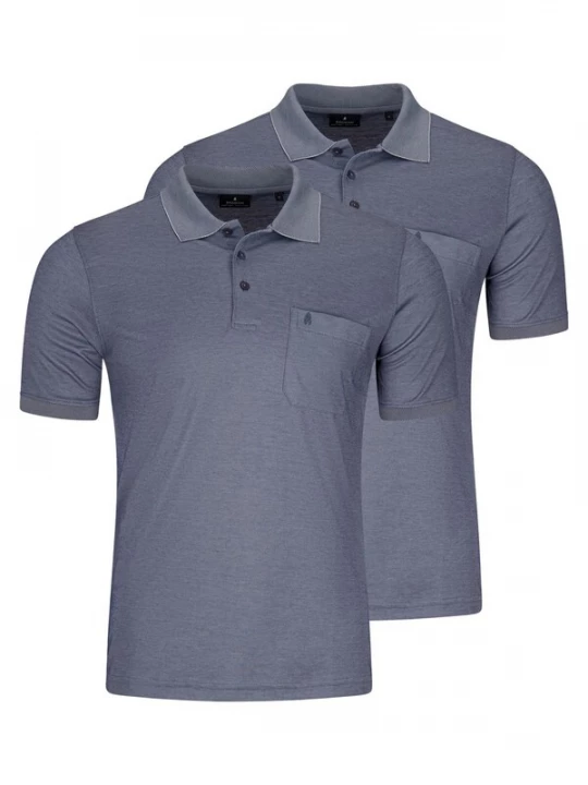 Foto van product Ragman Shirt 'Basic' blauw gemêleerd
