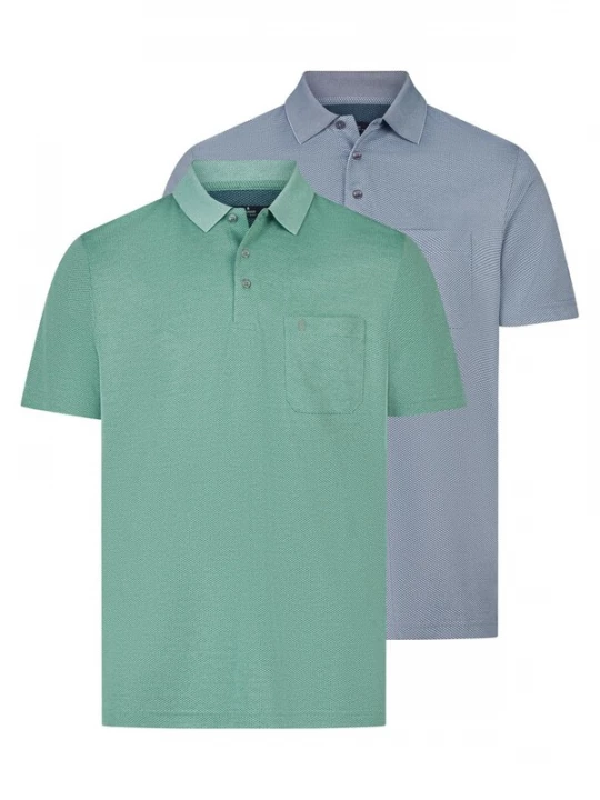 Foto van product Ragman Shirt 'Basic' blauw gemêleerd