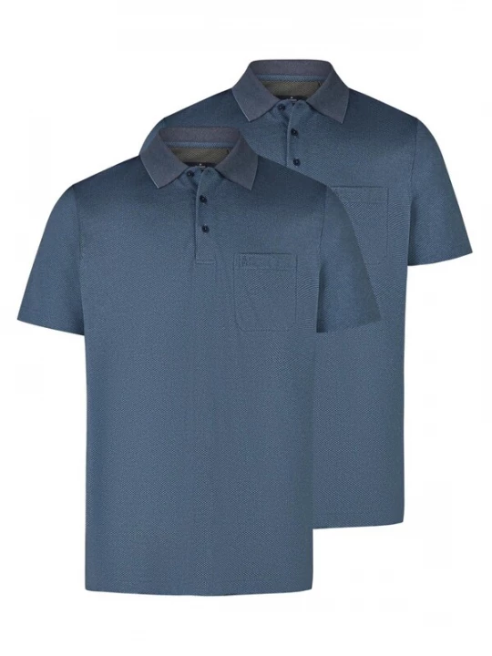 Foto van product Ragman Shirt 'Basic' donkerblauw