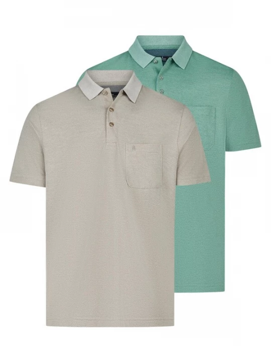 Foto van product Ragman Shirt 'Basic' groen gemêleerd