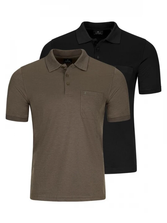 Foto van product Ragman Shirt 'Basic' zwart gemêleerd