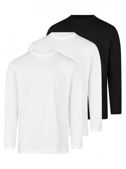 Foto van product Ragman Shirt 'Basic' zwart gemêleerd