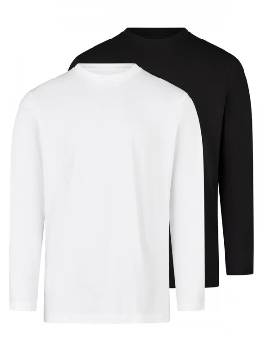 Foto van product Ragman Shirt 'Basic' zwart gemêleerd