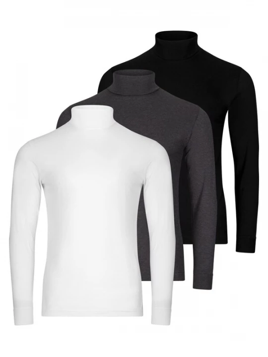 Foto van product Ragman Shirt 'Basic' zwart gemêleerd