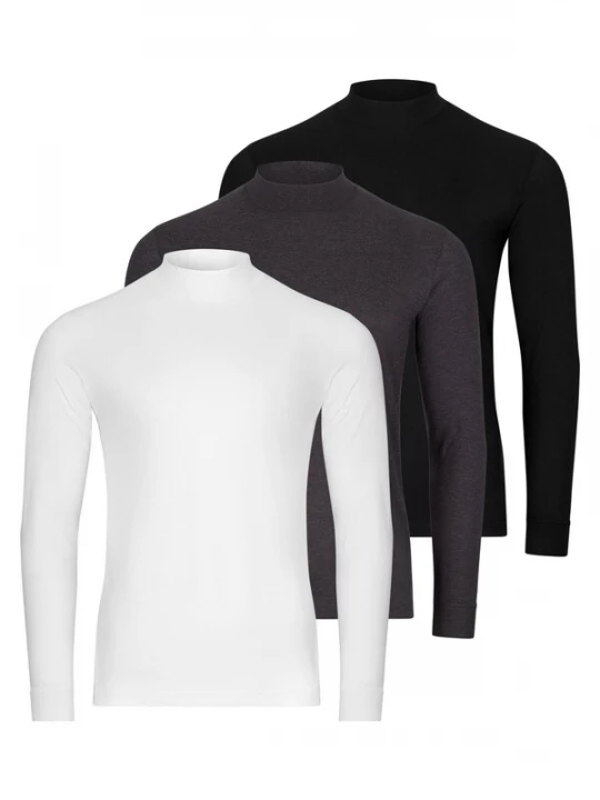 Foto van product Ragman Shirt 'Basic' zwart gemêleerd