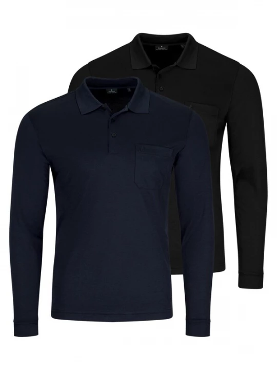 Foto van product Ragman Shirt 'Basic' zwart gemêleerd