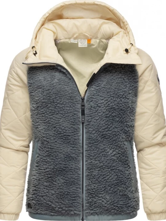 Foto van product Ragwear Functionele fleece jas 'Leeloo' crème / donkergrijs