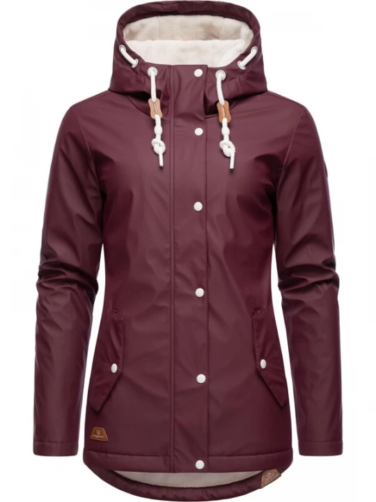 Foto van product Ragwear Functionele jas 'Marge' roestrood / wijnrood / wit