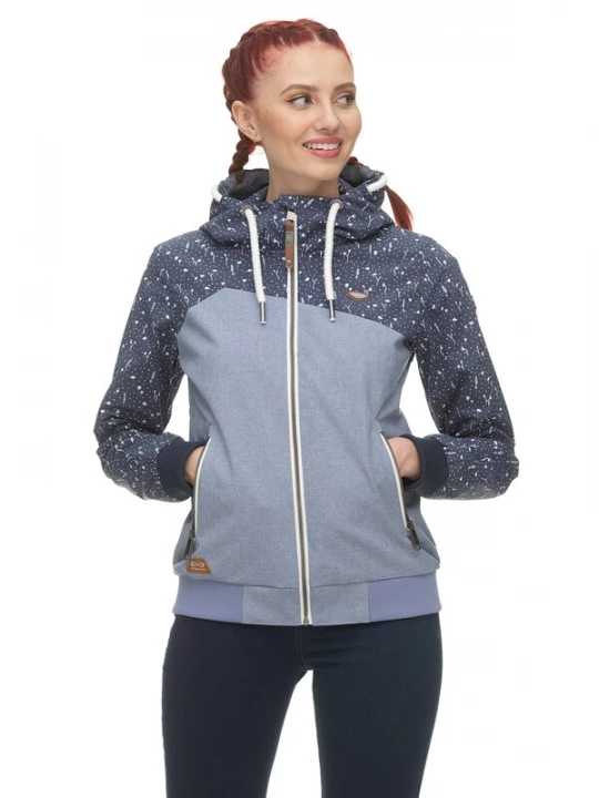 Foto van product Ragwear Functionele jas 'Nuggie B' navy / duifblauw / wit