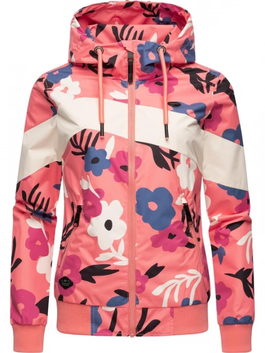 Foto van product Ragwear Functionele jas 'Nuggie' ecru / duifblauw / koraal / fuchsia / zwart