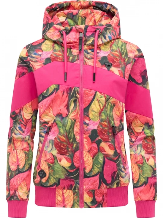 Foto van product Ragwear Functionele jas 'Nuggie' groen / pink / oudroze / rood