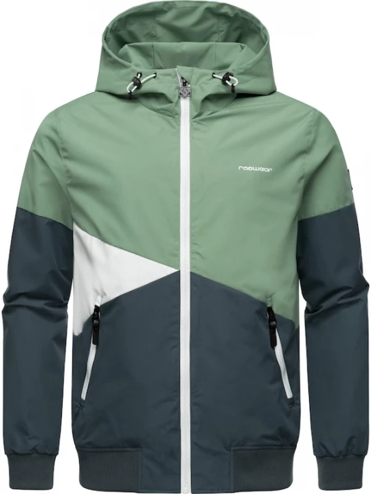 Foto van product Ragwear Functionele jas 'Renad' donkergrijs / groen / wit