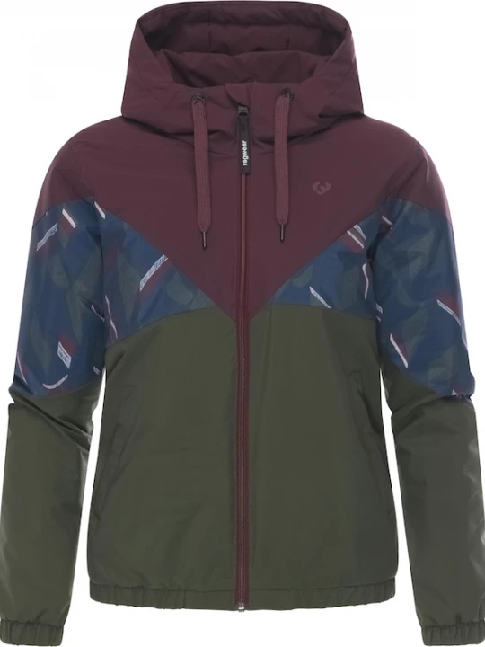 Foto van product Ragwear Functionele jas 'Rochele Youmodo' donkerblauw / groen / wijnrood / wit