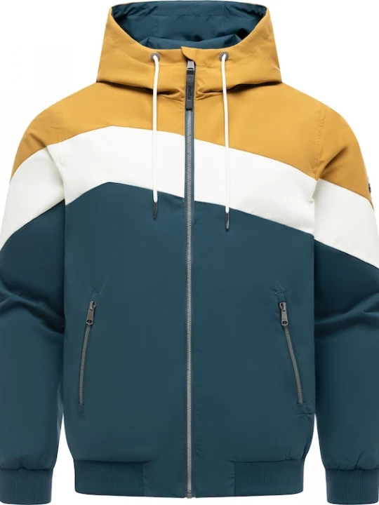 Foto van product Ragwear Functionele jas 'Stewie Block Youmodo' bruin / petrol / wit