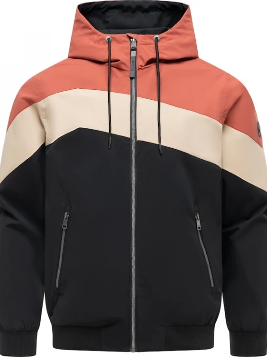 Foto van product Ragwear Functionele jas 'Stewie Block Youmodo' cappuccino / koraal / zwart