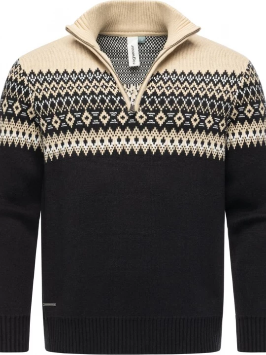 Foto van product Ragwear Trui beige / zwart / wit