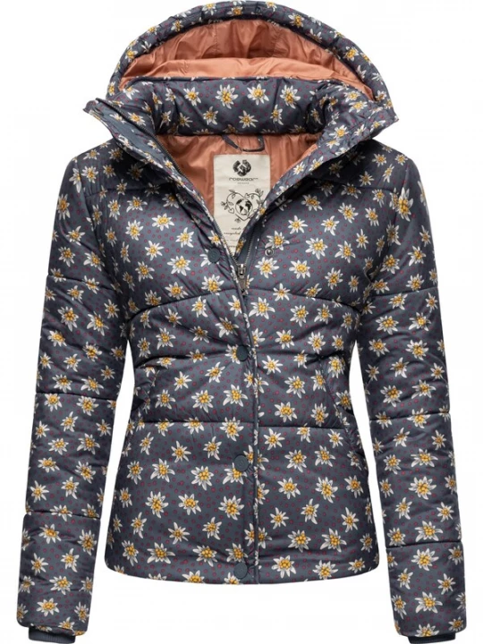 Foto van product Ragwear Winterjas duifblauw / geel / pink / wit