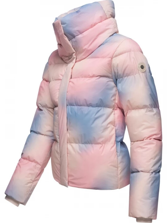Foto van product Ragwear Winterjas 'Lunis' beige gemêleerd / lichtblauw / pastelrood