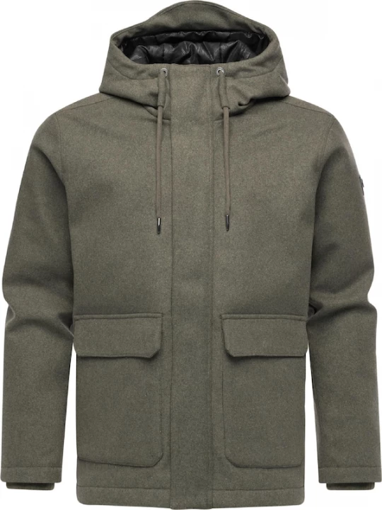 Foto van product Ragwear Winterjas 'Mr Them Felt Youmodo' donkergroen