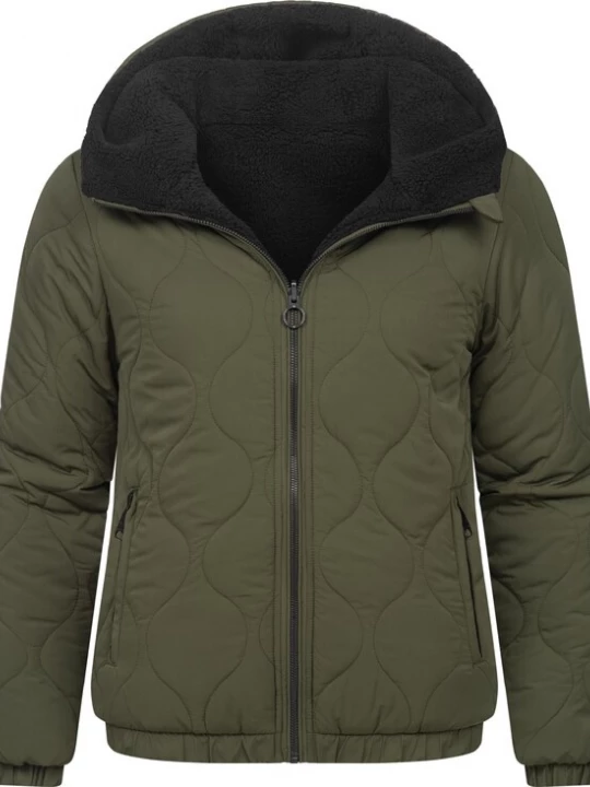 Foto van product Ragwear Winterjas 'Qaria' olijfgroen / zwart