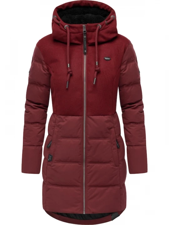Foto van product Ragwear Wintermantel 'Ashani' donkerrood
