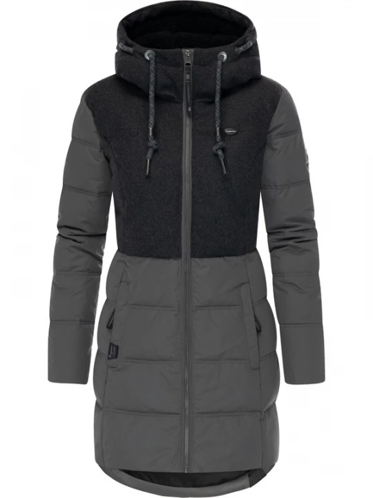 Foto van product Ragwear Wintermantel 'Ashani' grijs / zwart