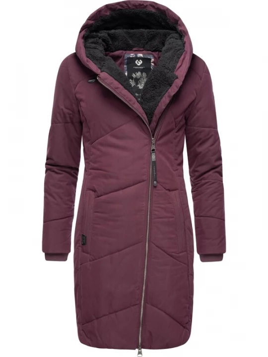 Foto van product Ragwear Wintermantel 'Gordon' wijnrood / zwart / wit