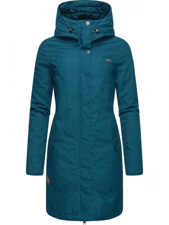 Foto van product Ragwear Wintermantel 'Jannisa' bruin / donkergroen / zwart / wit