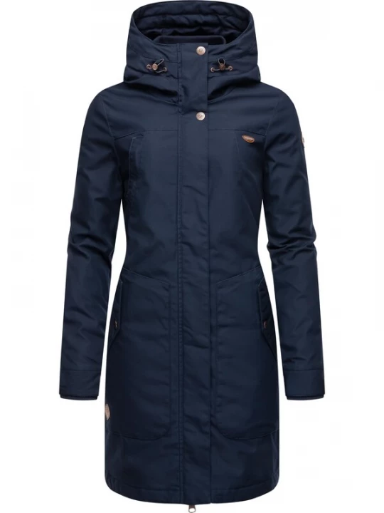 Foto van product Ragwear Wintermantel 'Jannisa' navy / bruin / wit