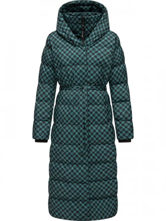 Foto van product Ragwear Wintermantel 'Niara' donkergroen / zwart