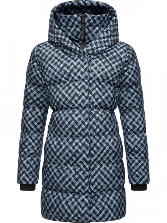 Foto van product Ragwear Wintermantel 'Niara' duifblauw / lichtblauw / zwart