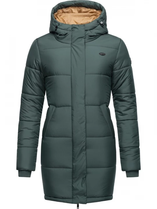 Foto van product Ragwear Wintermantel 'Relive' smaragd / zwart / wit